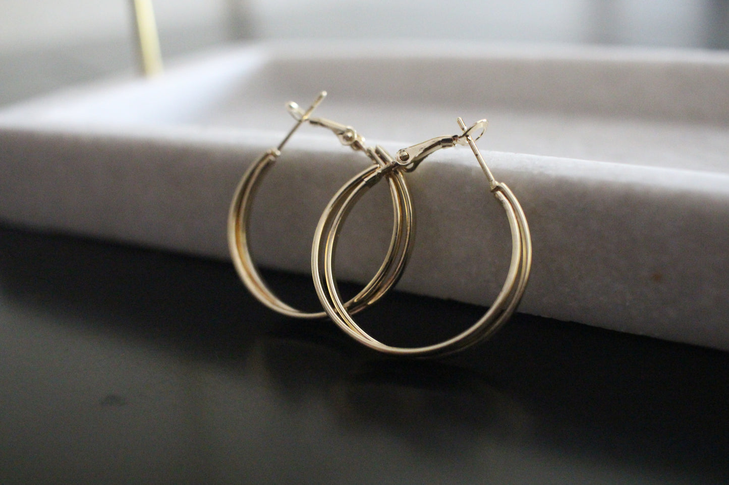 Goldtone Aspen Hoop Earrings