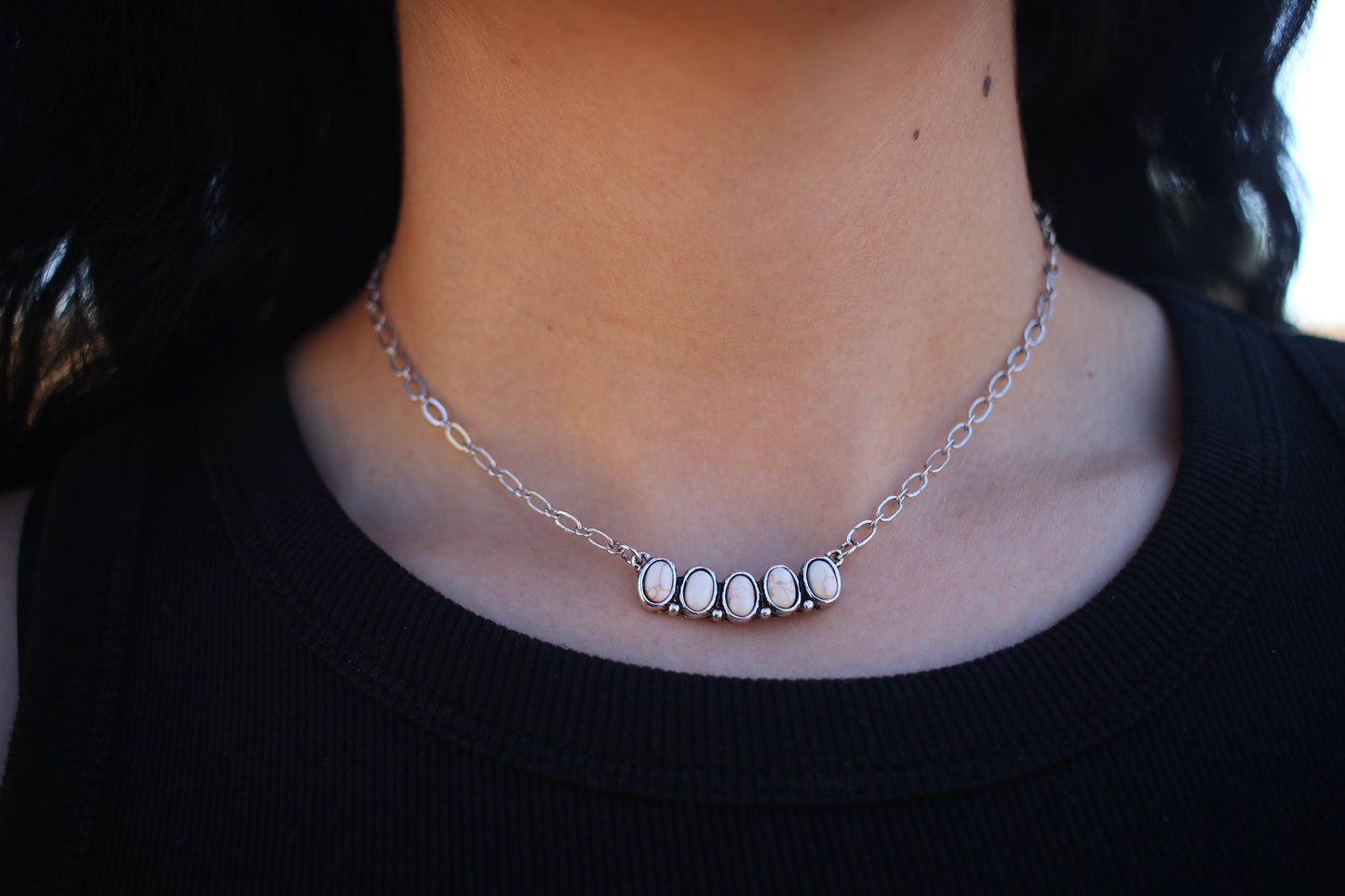 Natural Creek Silvertone Choker